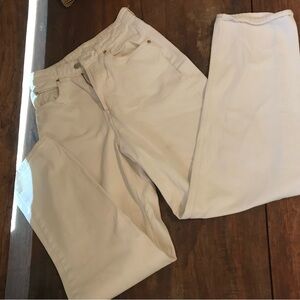 EUC H&M high rise mom jeans  baggy ivory jeans